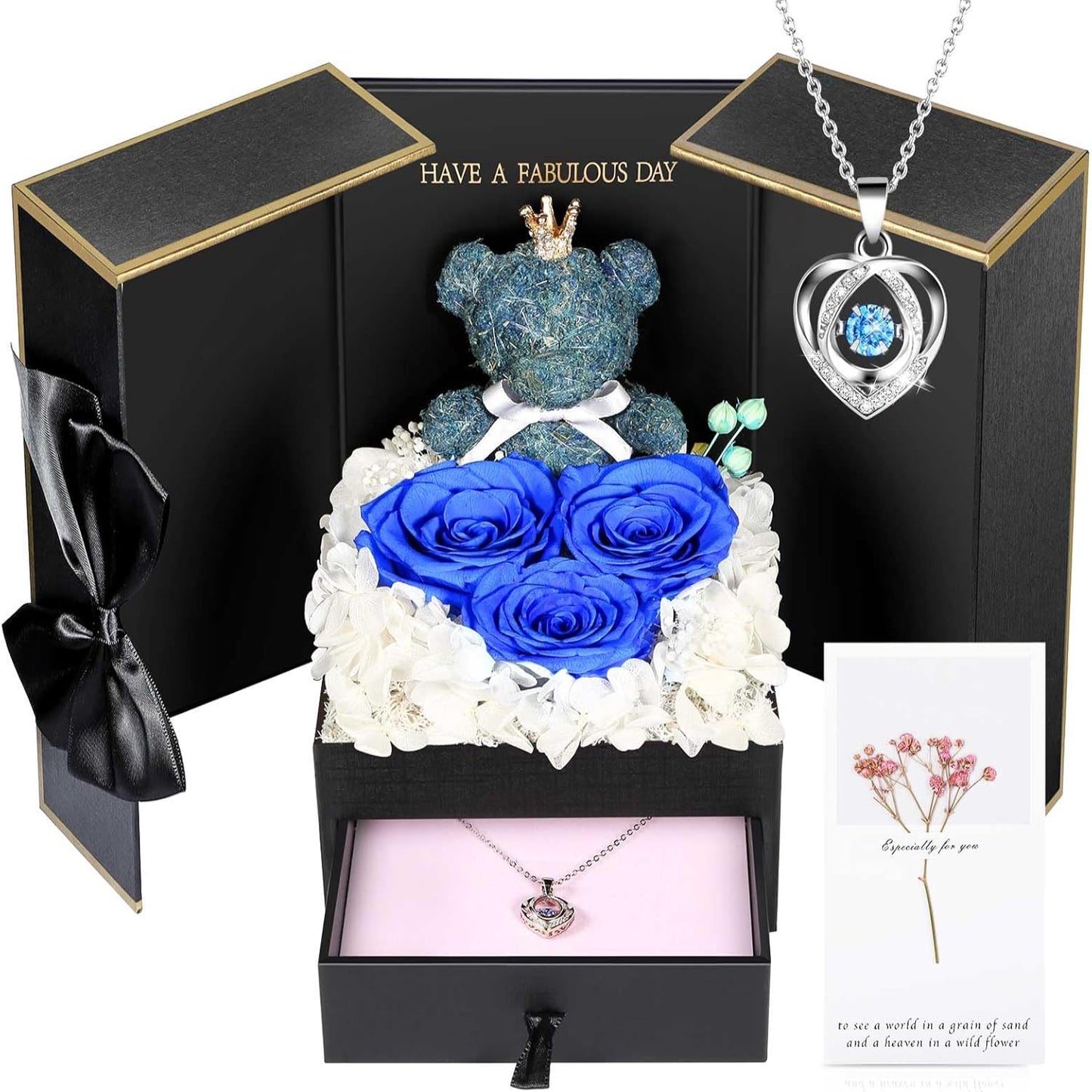 Jewelry Box Rose Gift Necklace Women's Presentation