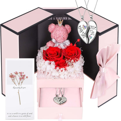 Jewelry Box Rose Gift Necklace Women's Presentation