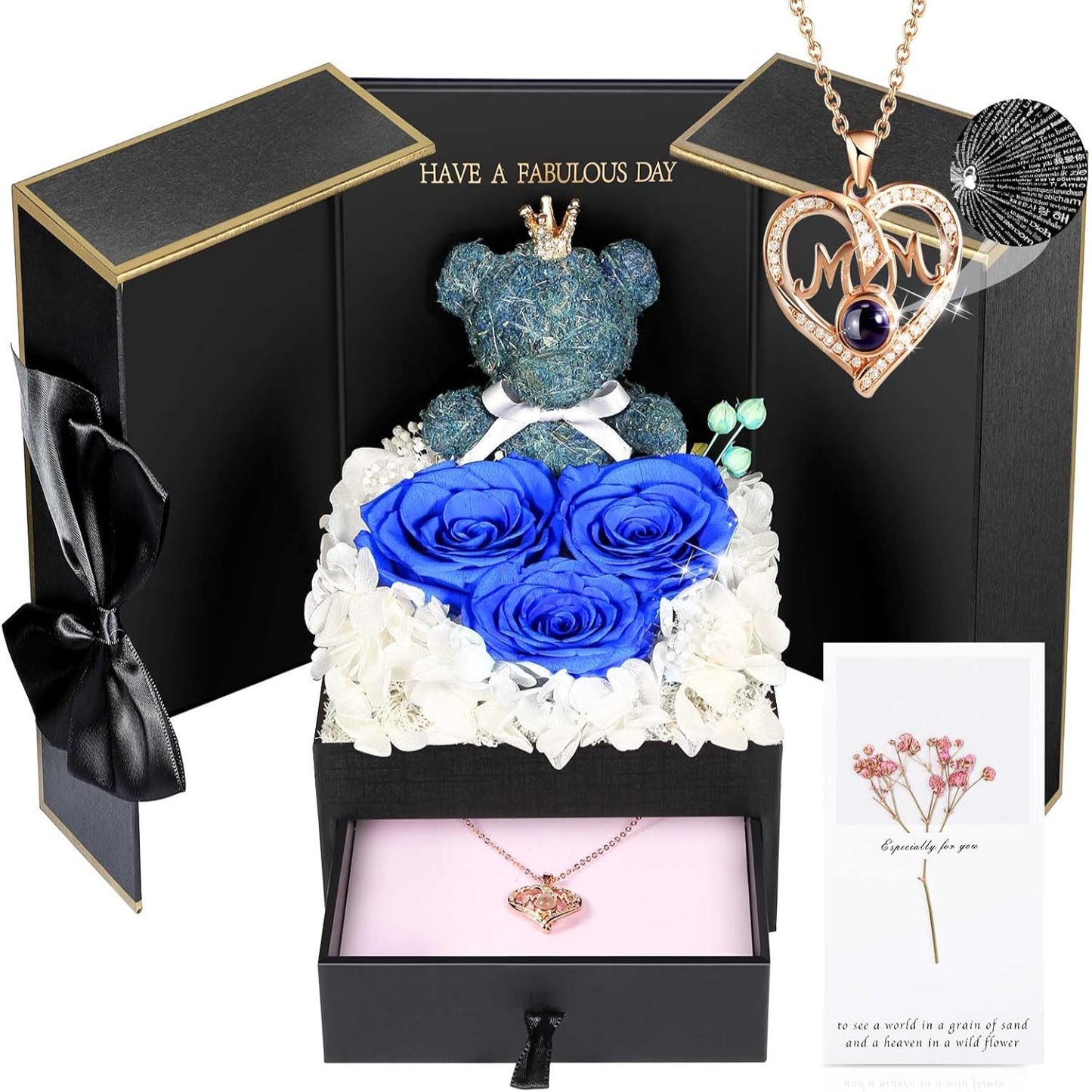 Jewelry Box Rose Gift Necklace Women's Presentation