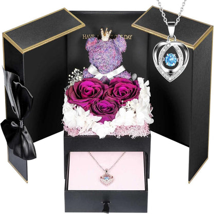 Jewelry Box Rose Gift Necklace Women's Presentation