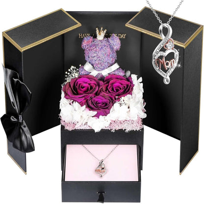 Jewelry Box Rose Gift Necklace Women's Presentation
