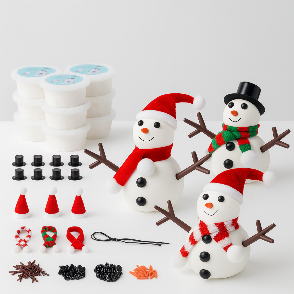 Schneemann Bastelset Kinder Weihnachten DIY Schneemann Kreativset