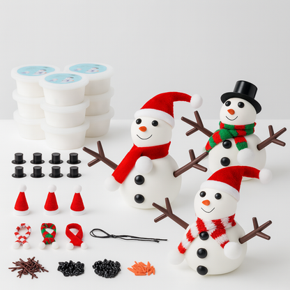 Schneemann Bastelset Kinder Weihnachten DIY Schneemann Kreativset