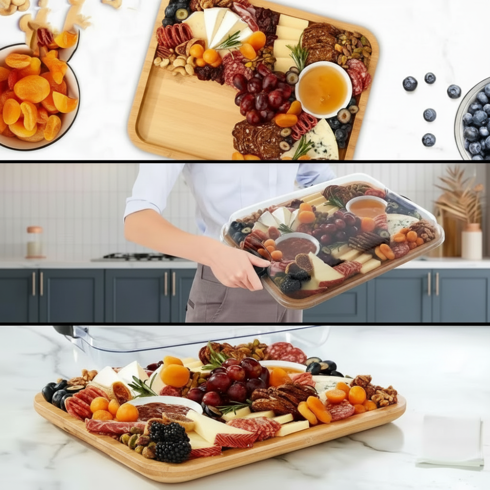 Schneidebrett Servierplatte Deckel Snack Präsentation