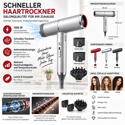 Schneller Haartrockner Mit Aniontechnologie Salonqualität