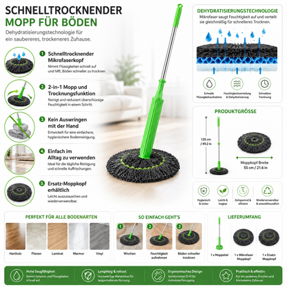 Schnelltrocknender Mopp Für Böden Dehydratisierungstechnologie