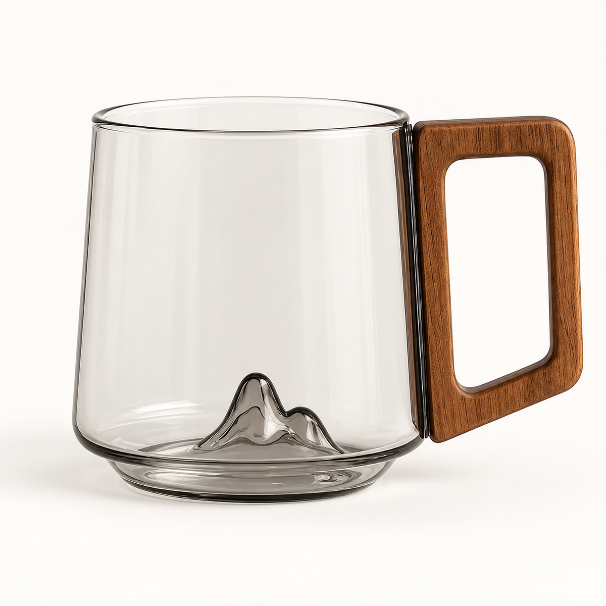 Schöne Kaffeetasse Aus Glas Hitzebeständige Tasse Mit Holzgriff