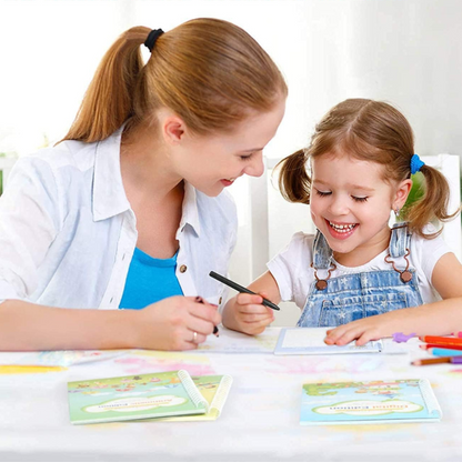 Quaderno di esercizi per bambini per imparare a scrivere, set magico per la scuola materna