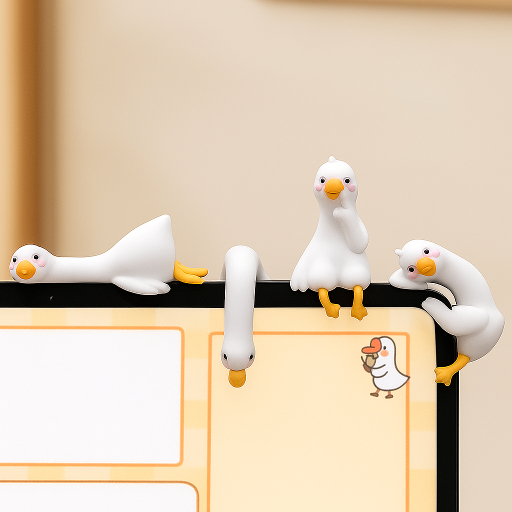 Schreibtisch Deko Ente Figur Harz 3D Cartoon Tier Ornament Geschenk