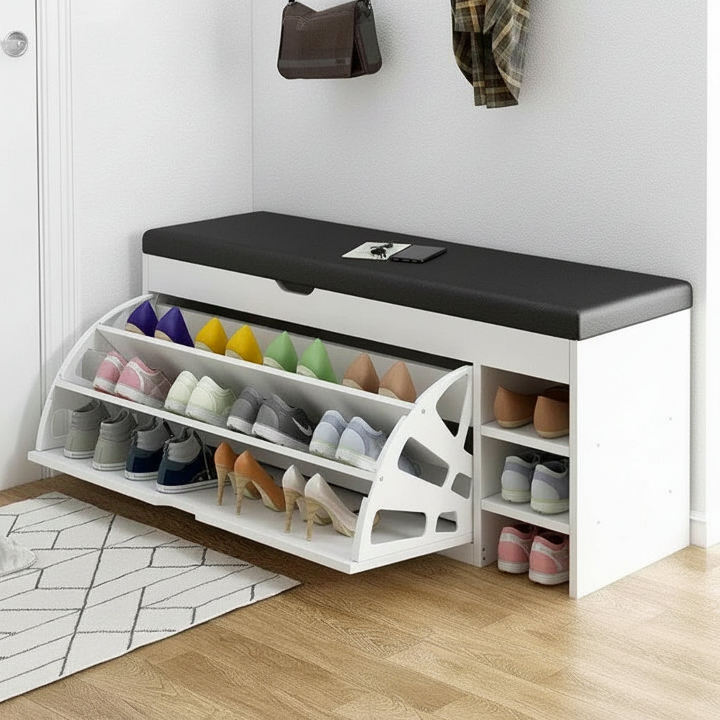 Schuhschrank Sitzbank Modern Holz Klappbares Schuhregal