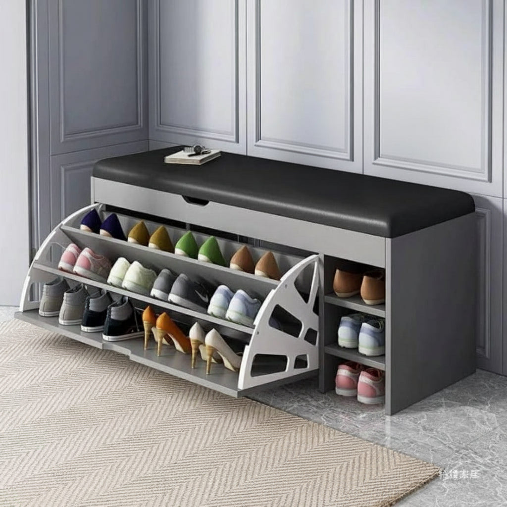 Schuhschrank Sitzbank Modern Holz Klappbares Schuhregal3