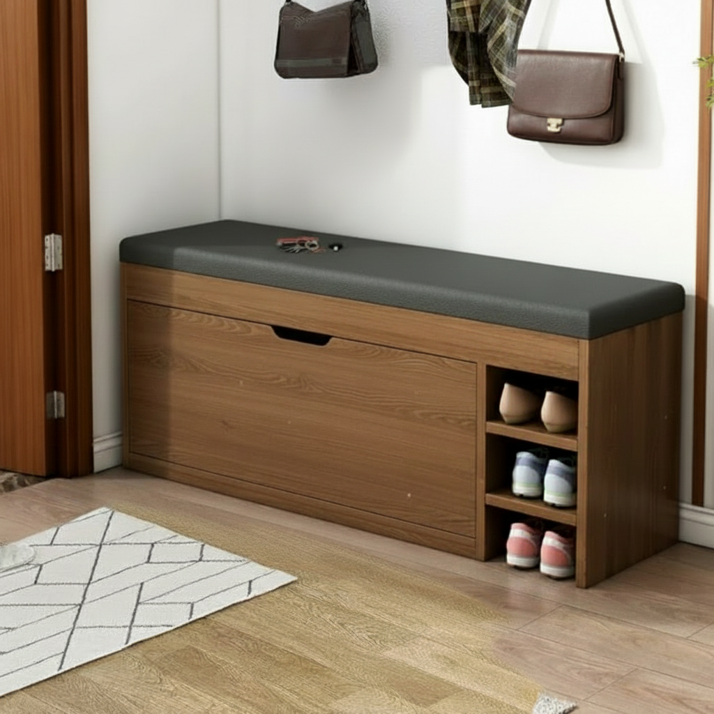 Schuhschrank Sitzbank Modern Holz Klappbares Schuhregal4