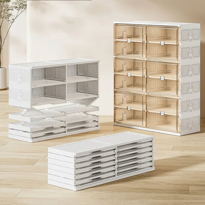 Stackable Shoe Cabinet Transparent Plastic Shoe Storage