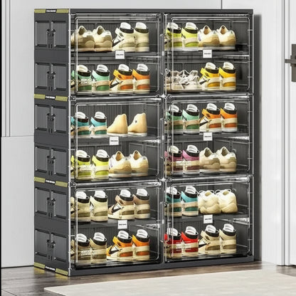 Stackable Shoe Cabinet Transparent Plastic Shoe Storage