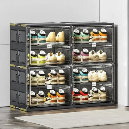 Stackable Shoe Cabinet Transparent Plastic Shoe Storage
