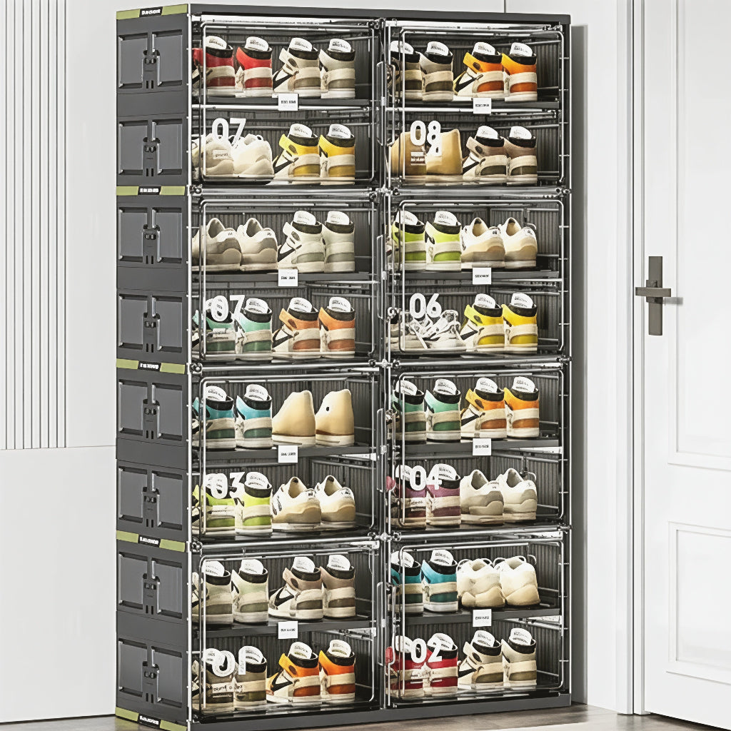 Stackable Shoe Cabinet Transparent Plastic Shoe Storage