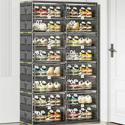 Stackable Shoe Cabinet Transparent Plastic Shoe Storage