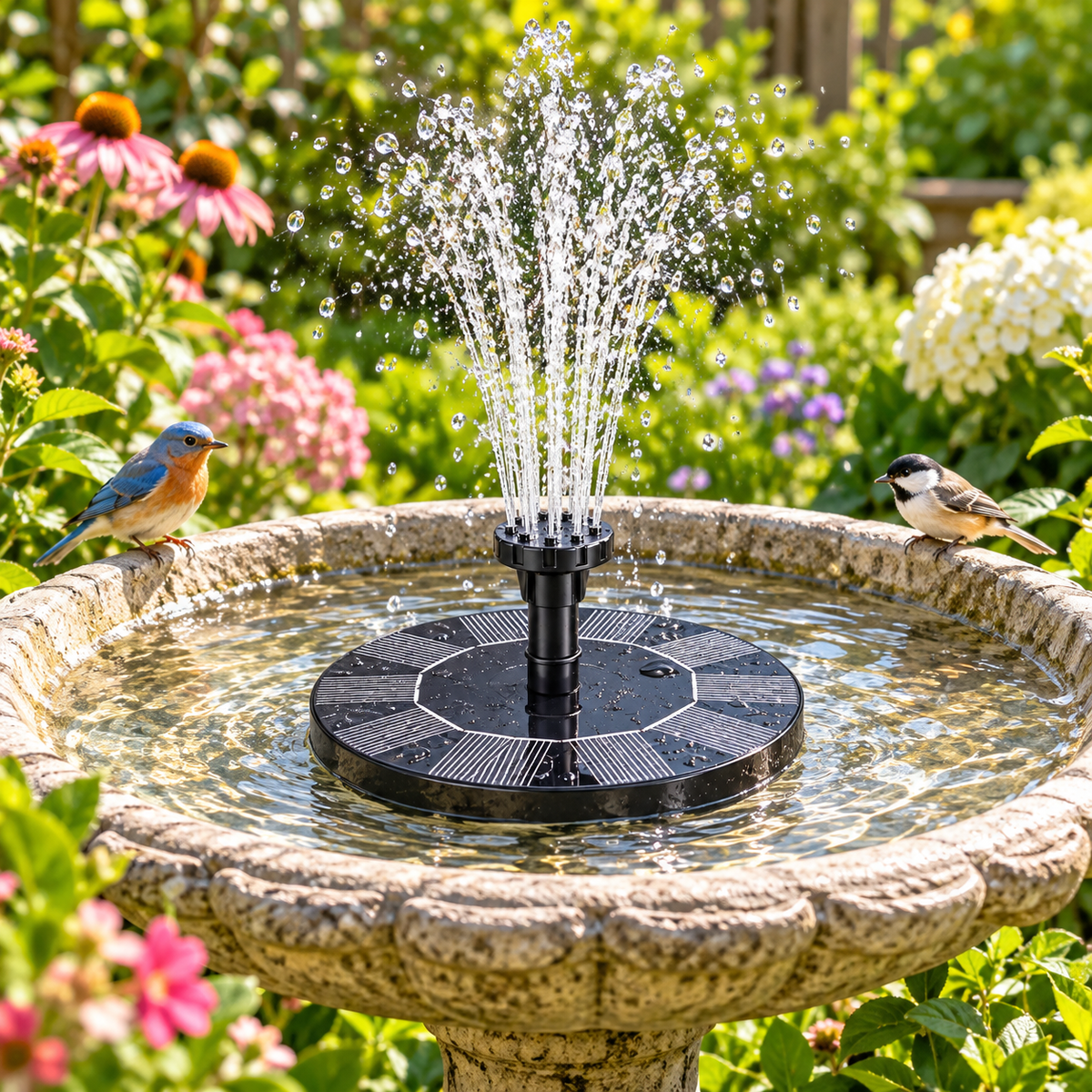 Schwimmende Solarbrunnenpumpe Solarbrunnen Düsen Garten