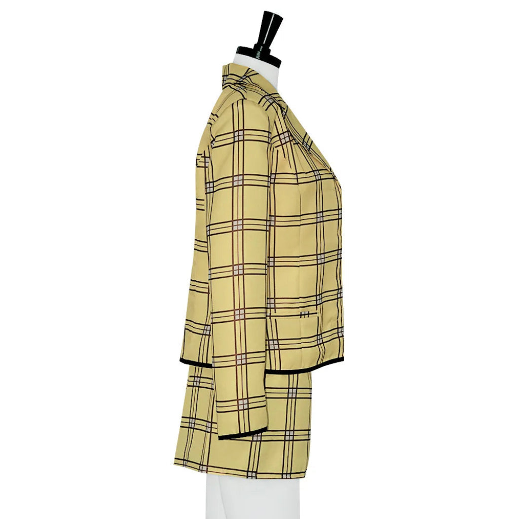 Halloween Costumes for Women Plaid Blazer and Skirt Set