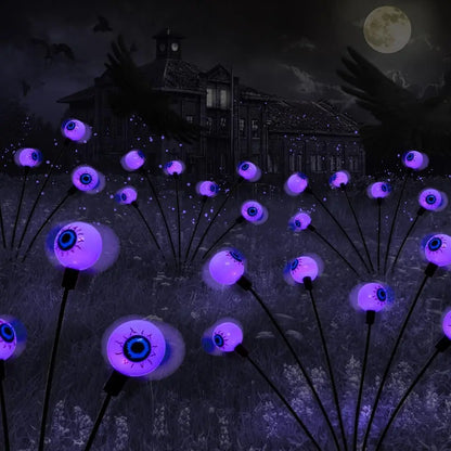 Decorazione di Halloween Lampada Solare LED Occhi per Giardino e Sentiero