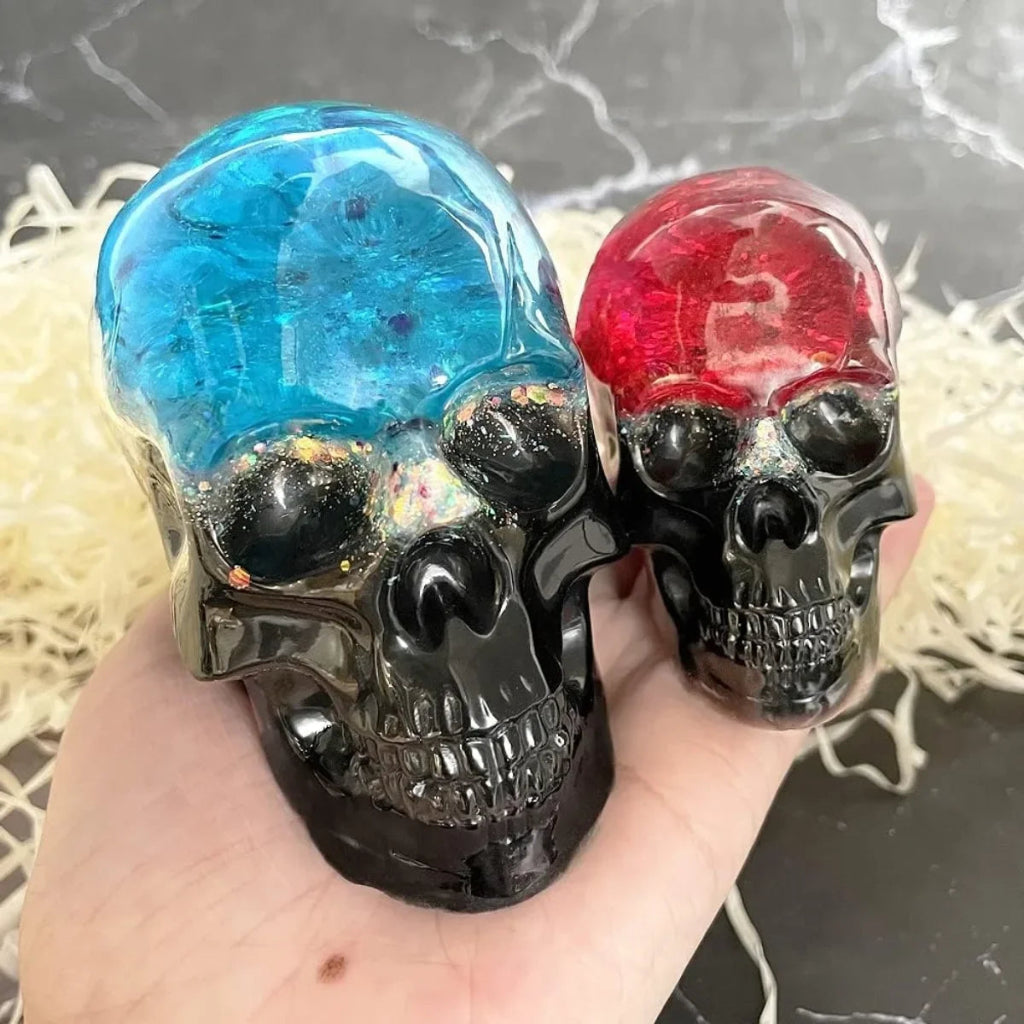 Molde de silicona para decoración de Halloween con forma de calavera para resina epoxi