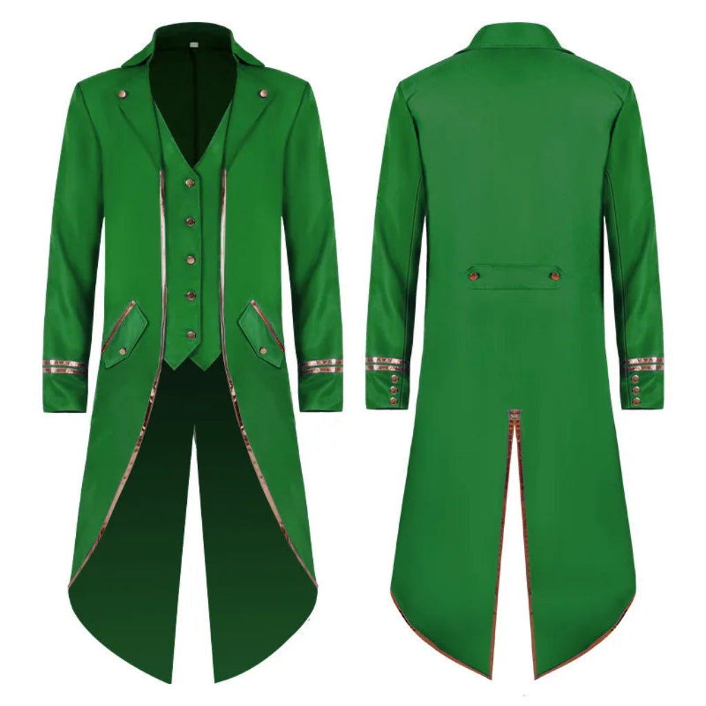 Costume Halloween Homme Queue-de-pie Manteau Long Vintage Redingote