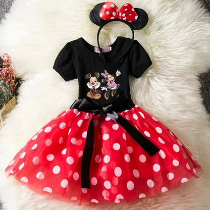 Halloween Kostüme Mädchen Gepunktetes Tüllkleid Party
