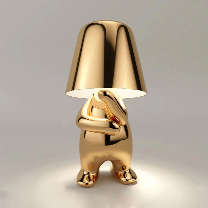 Tischlampe Gold Modern Designfigur LED Licht