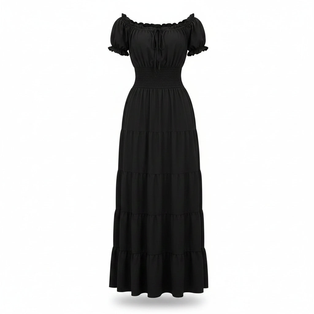 Halloween Kostumes Maxikleid Schulterfrei Boho