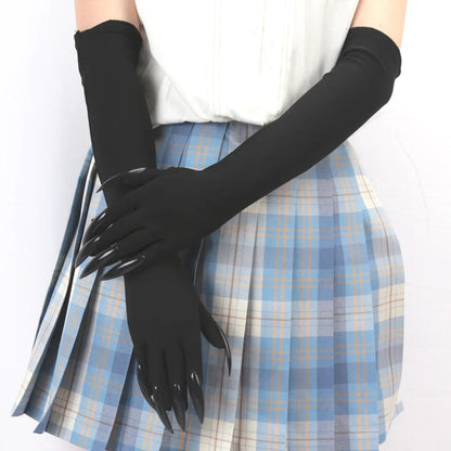Halloween Accessoires Damen Lange Kostümhandschuhe Elegant
