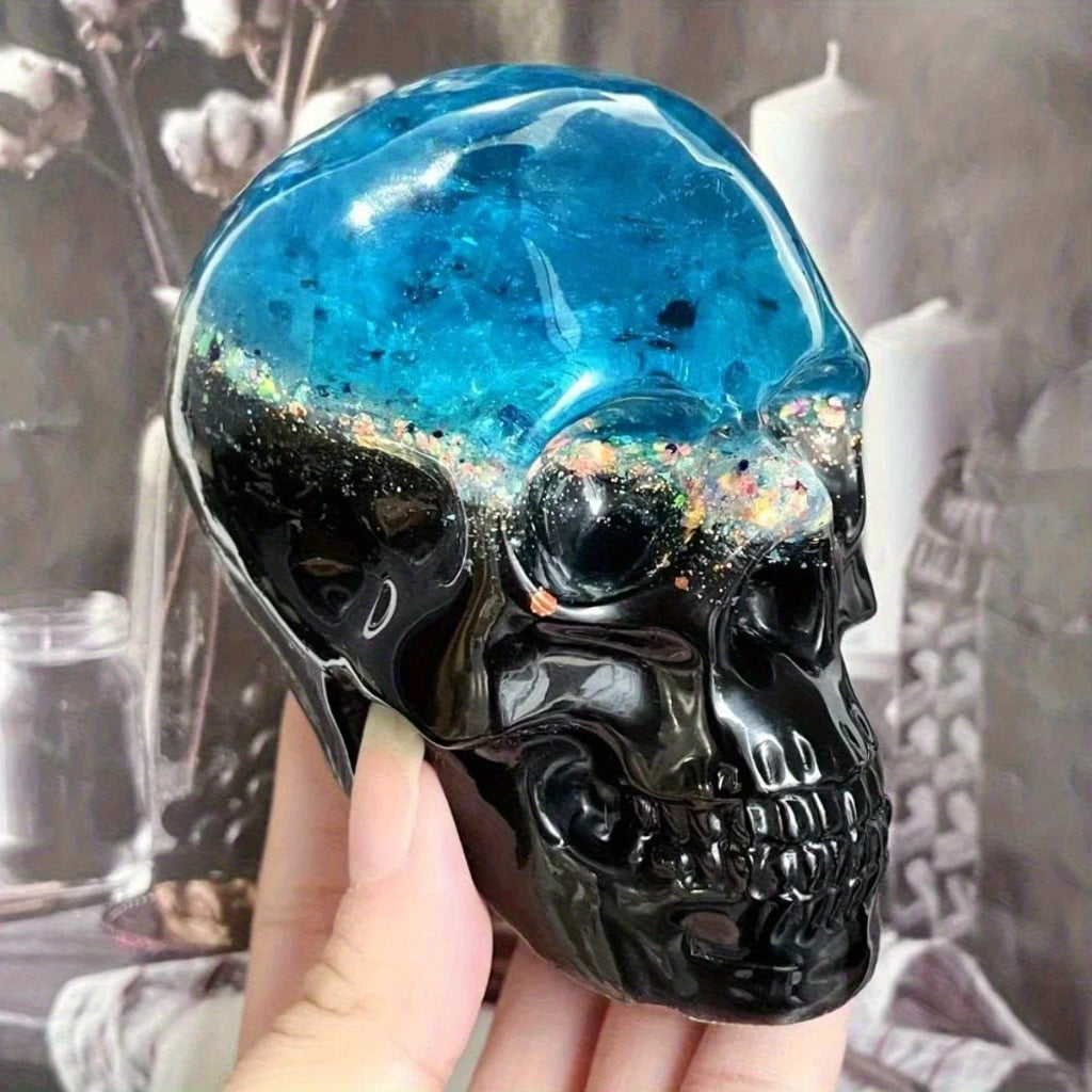 Molde de silicona para decoración de Halloween con forma de calavera para resina epoxi