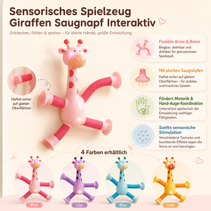Sensorisches Spielzeug Giraffen Saugnapf Interaktiv