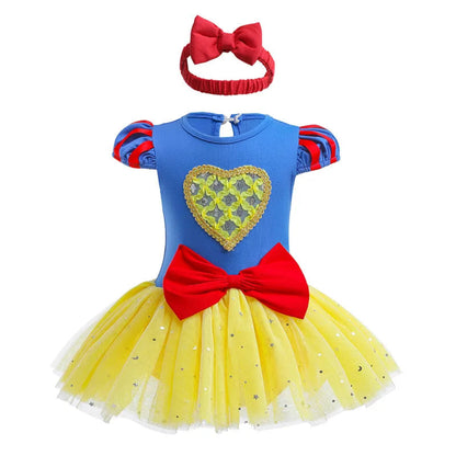 Costume di Halloween per bambini, set vestito in tulle da principessa
