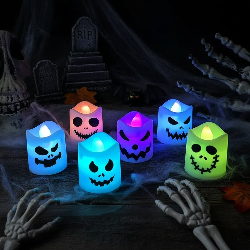 Halloween Dekoration LED Tee Leuchtende Kürbis Partylichter