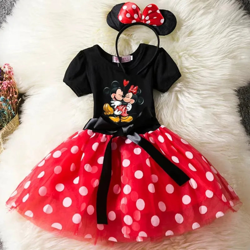 Halloween Kostüme Mädchen Gepunktetes Tüllkleid Party