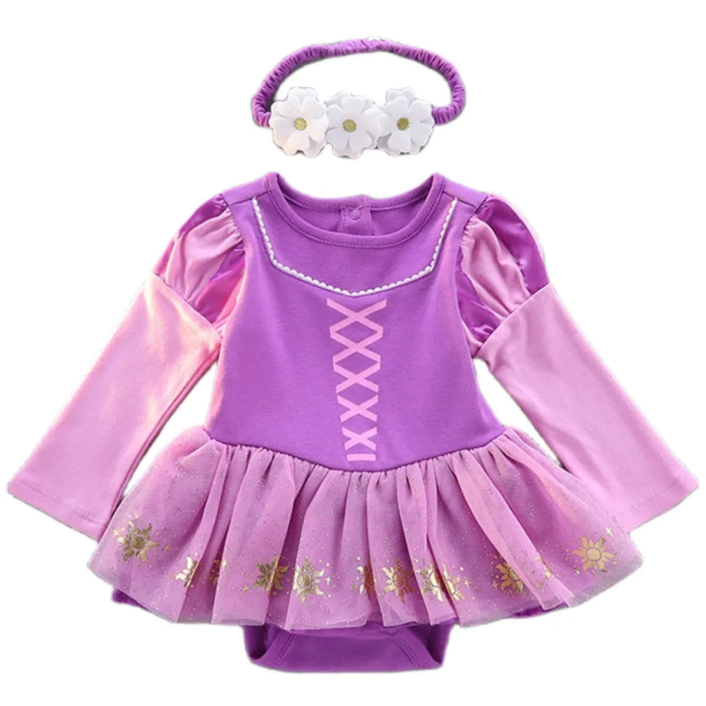 Costume di Halloween per bambini, set vestito in tulle da principessa