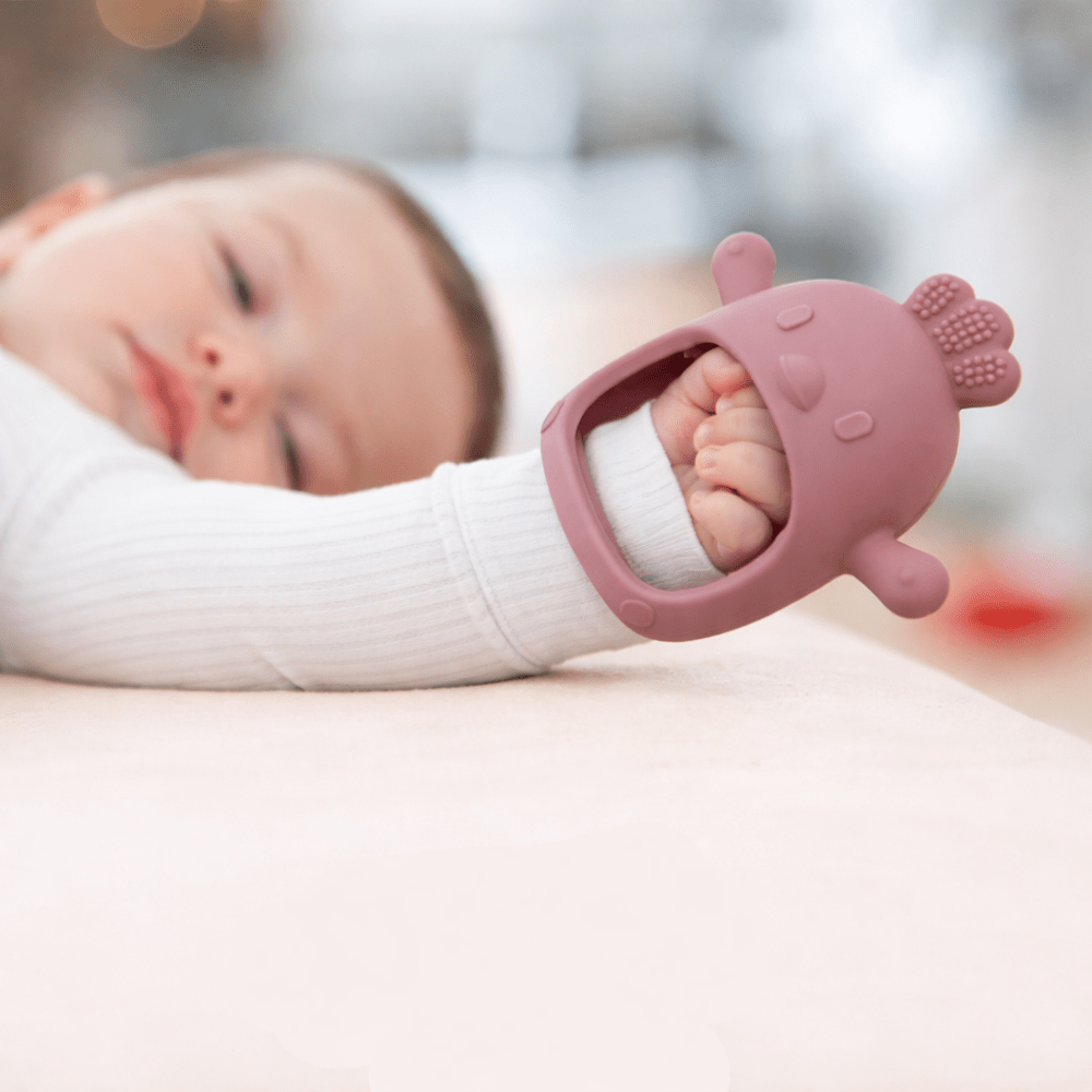 Giocattolo da mordere per neonati Silicone Guanto mordicchiafacile
