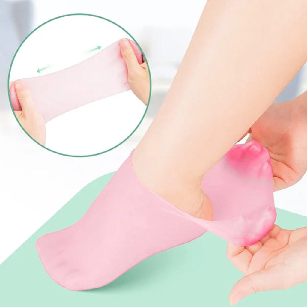 Calcetines de Silicona Hidratación Cuidado de Pies Pedicura para Mujer