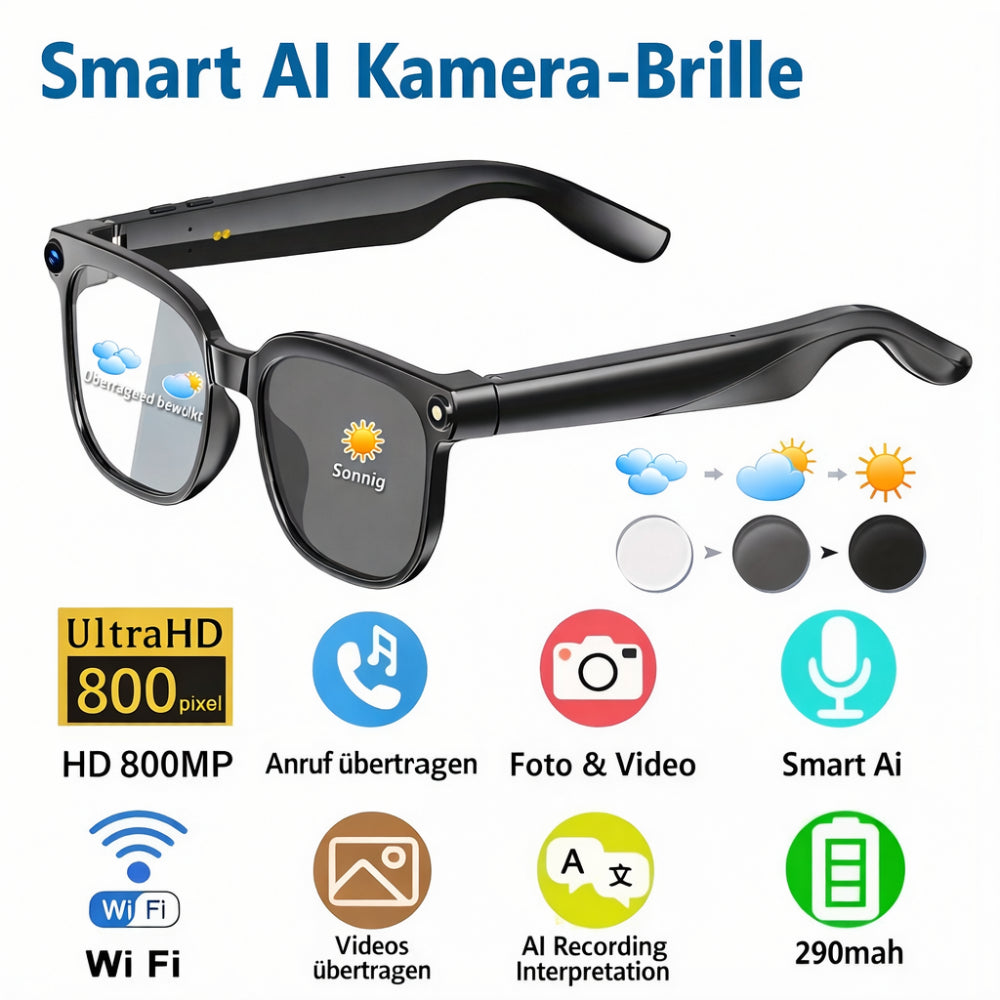 Lunettes intelligentes caméra vidéo audio enregistrement