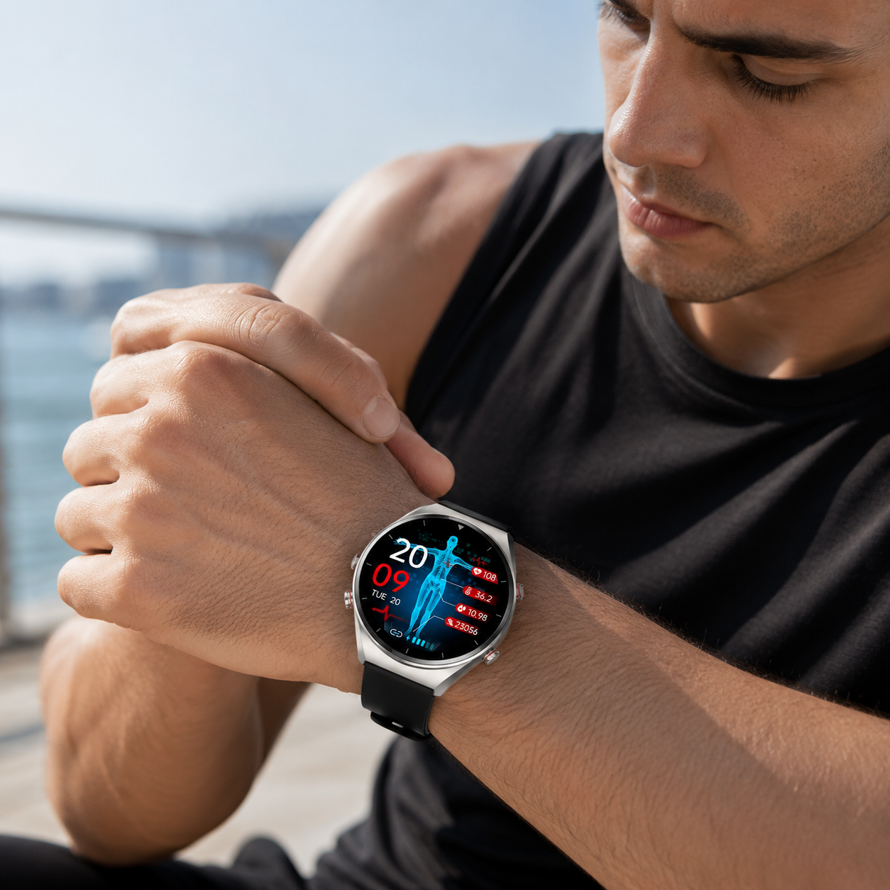 Smartwatch fitness watch heart rate activity tracker sports watch
