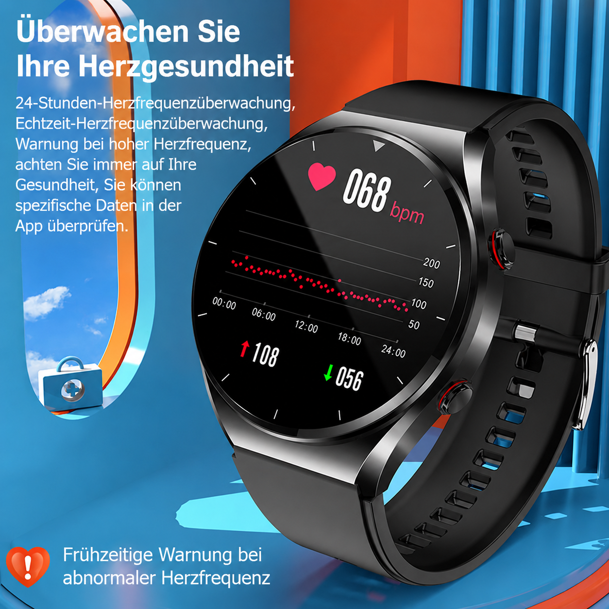Smartwatch fitness watch heart rate activity tracker sports watch