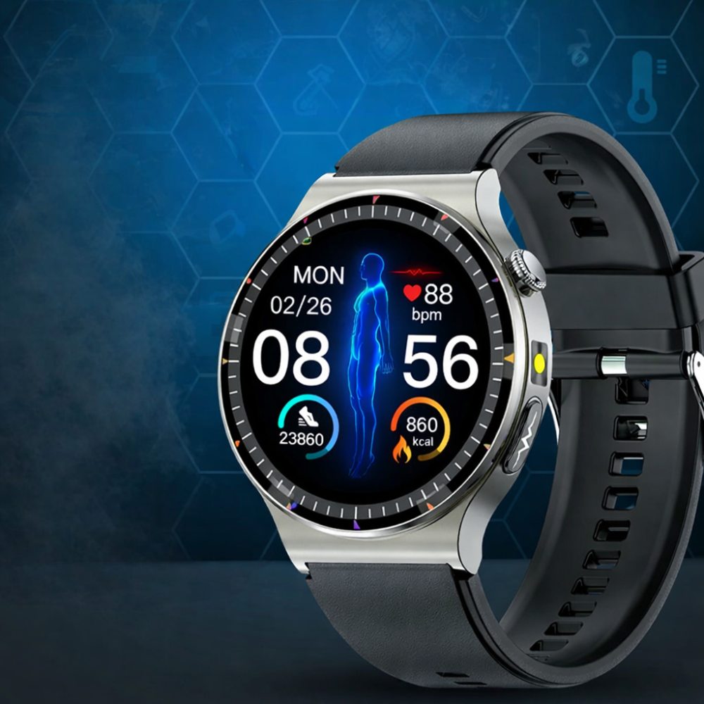Smartwatch con monitor de ECG, presión arterial y oxígeno