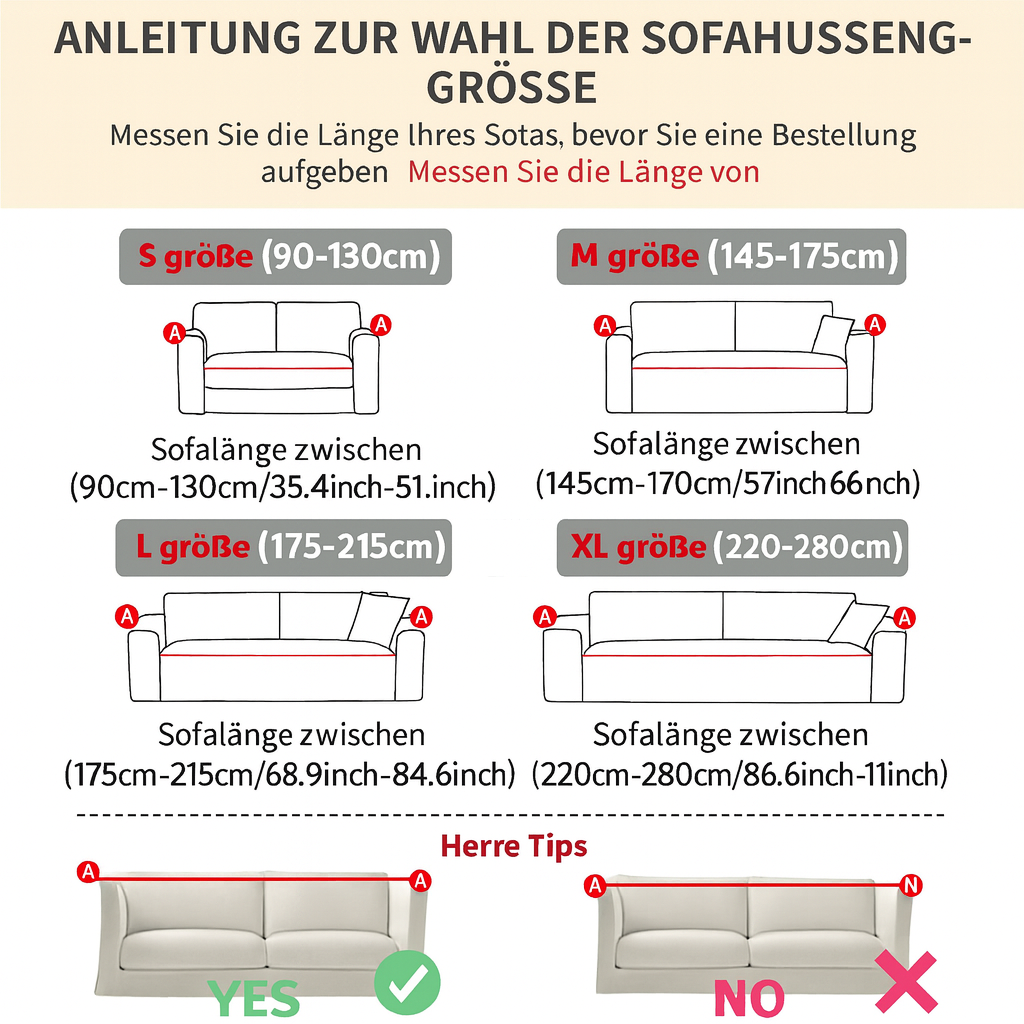 Sofabezug Stretch Jacquard Schutzbezug Wasserabweisend