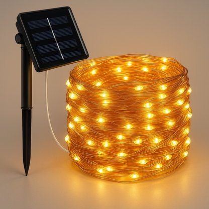 Solar LED Außen Lichterkette Wasserdicht