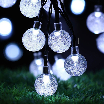 Guirlande solaire LED pour jardin, extérieure, résistante aux intempéries