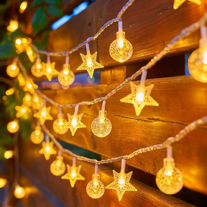 Guirlande solaire LED pour jardin, extérieure, résistante aux intempéries
