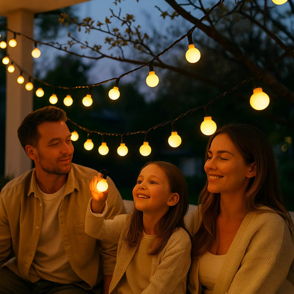 Guirlande solaire LED pour jardin, extérieure, résistante aux intempéries