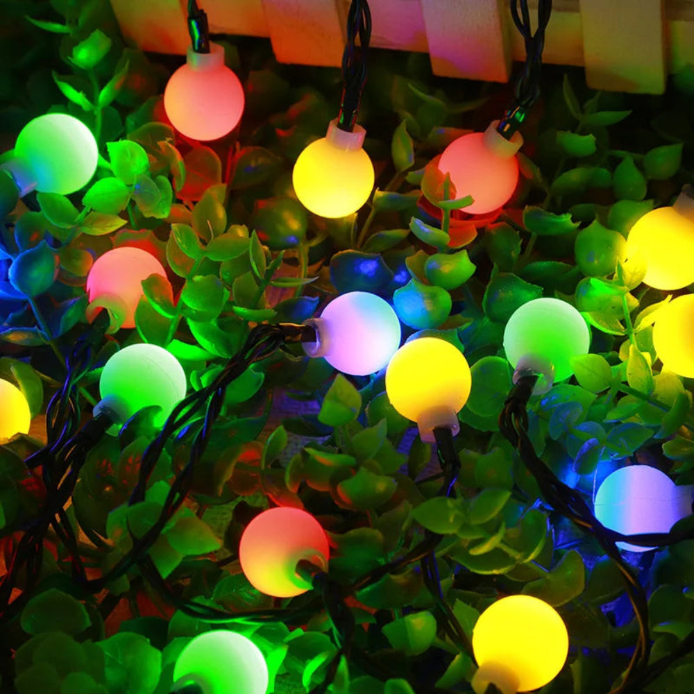 Guirlande solaire LED pour jardin, extérieure, résistante aux intempéries