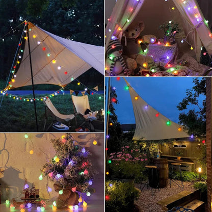 Guirlande solaire LED pour jardin, extérieure, résistante aux intempéries
