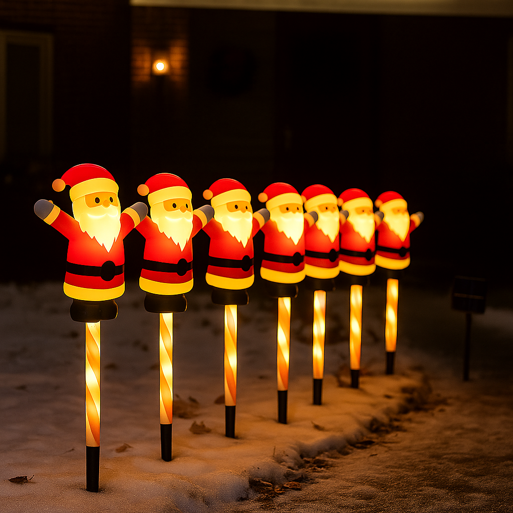 Solar Weihnachtsbeleuchtung Außen LED Licht Deko Gartenfigur